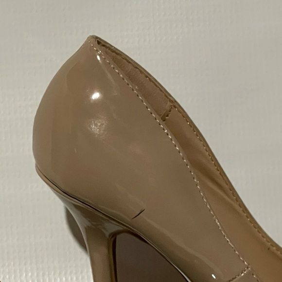 Wild Diva Taupe Patent Heels - Picture 8 of 13